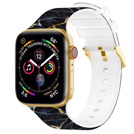 Square Buckle Color Printing Watch Band For Apple Watch Ultra 49mm&Watch Ultra 2 49mm / Series 9&8&7 45mm / SE 3&SE 2&6&SE&5&4 44mm / 3&2&1 42mm(Marble 3)-garmade.com