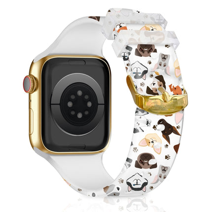 Square Buckle Color Printing Watch Band For Apple Watch Ultra 49mm&Watch Ultra 2 49mm / Series 9&8&7 45mm / SE 3&SE 2&6&SE&5&4 44mm / 3&2&1 42mm(Animal 2)-garmade.com