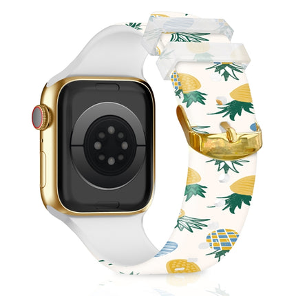 Square Buckle Color Printing Watch Band For Apple Watch Ultra 49mm&Watch Ultra 2 49mm / Series 9&8&7 45mm / SE 3&SE 2&6&SE&5&4 44mm / 3&2&1 42mm(Fruit 1)-garmade.com