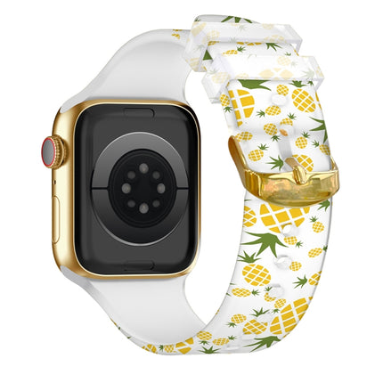Square Buckle Color Printing Watch Band For Apple Watch Ultra 49mm&Watch Ultra 2 49mm / Series 9&8&7 45mm / SE 3&SE 2&6&SE&5&4 44mm / 3&2&1 42mm(Fruit 2)-garmade.com