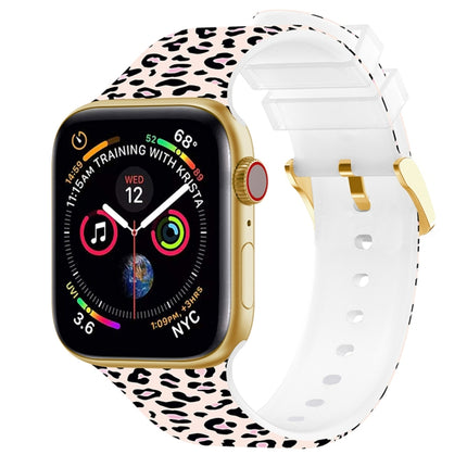 Square Buckle Color Printing Watch Band For Apple Watch Series 9&8&7 41mm / SE 3&SE 2&6&SE&5&4 40mm / 3&2&1 38mm(Leopard 3)-garmade.com