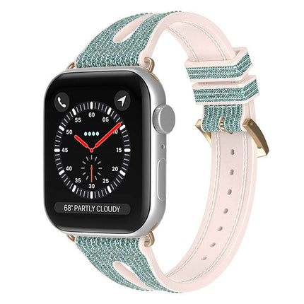 Slim Glitter Watch Band For Apple Watch Ultra 49mm&Watch Ultra 2 49mm / Series 9&8&7 45mm / SE 3&SE 2&6&SE&5&4 44mm / 3&2&1 42mm(Blue)-garmade.com