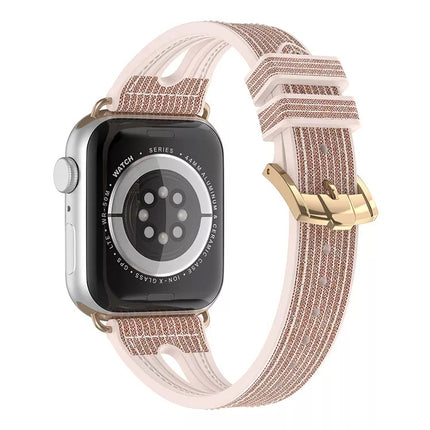 Slim Glitter Watch Band For Apple Watch Series 9&8&7 41mm / SE 3&SE 2&6&SE&5&4 40mm / 3&2&1 38mm(Gold)-garmade.com