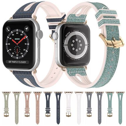 Slim Glitter Watch Band For Apple Watch Series 9&8&7 41mm / SE 3&SE 2&6&SE&5&4 40mm / 3&2&1 38mm(Midnight Blue)-garmade.com