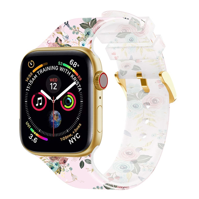 Square Buckle Transparent Watch Band For Apple Watch Ultra 49mm&Watch Ultra 2 49mm / Series 9&8&7 45mm / SE 3&SE 2&6&SE&5&4 44mm / 3&2&1 42mm(4)-garmade.com