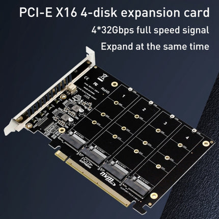 PH44 NVME 4 Disk Array Card PCI-E Signal Split Array Card-garmade.com