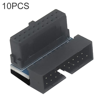 10 PCS 3.0 19P 20P Motherboard Male To Female Extension Adapter, Model: PH19A(Balck)-garmade.com