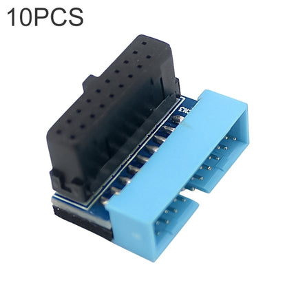 10 PCS 3.0 19P 20P Motherboard Male To Female Extension Adapter, Model: PH19A(Black Blue)-garmade.com