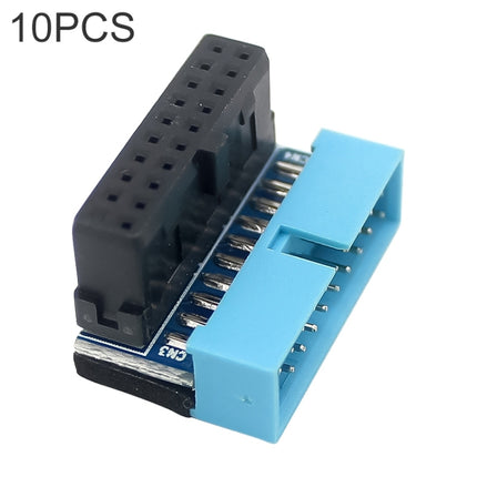 10 PCS 3.0 19P 20P Motherboard Male To Female Extension Adapter, Model: PH19B(Black Blue)-garmade.com