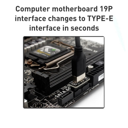 10 PCS 73S Mainboard USB 3.0 19P/20P to Type-E90 Degree Adapter-garmade.com