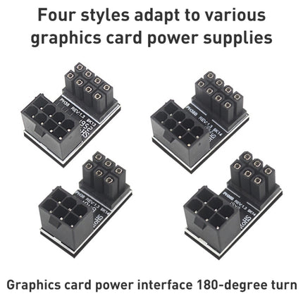 10 PCS ATX 8Pin Female to 8Pin Male 180 Degree Angled Adapter , Model: PH36A-garmade.com