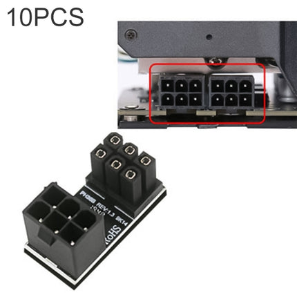 10 PCS ATX 8Pin Female to 8Pin Male 180 Degree Angled Adapter , Model: PH36B-garmade.com