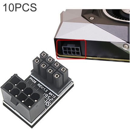 10 PCS ATX 8Pin Female to 8Pin Male 180 Degree Angled Adapter , Model: PH38A-garmade.com