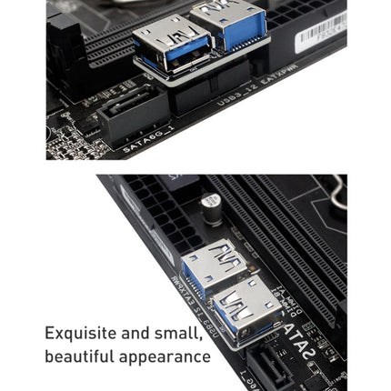 10 PCS 19/20Pin to Dual USB 3.0 Adapter Converter, Model:PH22C-garmade.com