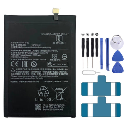 BN62 6000 mAh Li-Polymer Battery Replacement For Xiaomi Redmi Note 9 4G / Redmi 9T / Redmi 9 Power / Poco M3-garmade.com