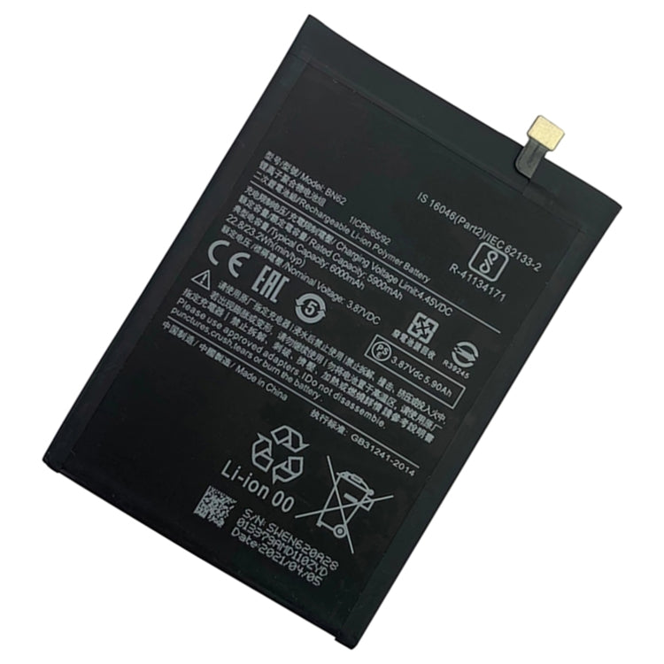 BN62 6000 mAh Li-Polymer Battery Replacement For Xiaomi Redmi Note 4G Redmi 9T Redmi Power Poco M3