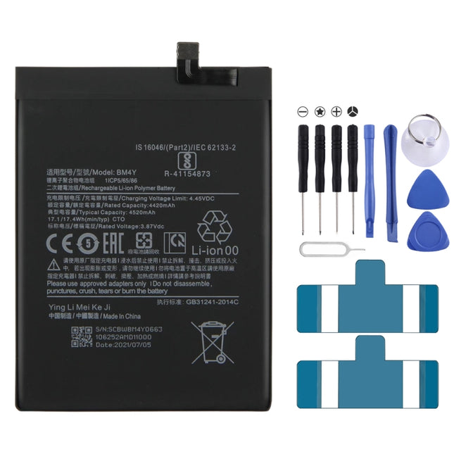 BM4Y 4520mAh Li-Polymer Battery Replacement For Xiaomi Redmi K40 / Redi mK40 Pro / Poco F3 / Mi 11i / Mi 11X-garmade.com