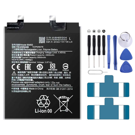 BM55 5000mAh Li-Polymer Battery Replacement For Xiaomi Mi 11 Pro / Mi 11 Ultra-garmade.com
