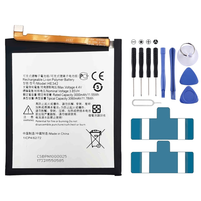 HE342 3060 mAh Li-Polymer Battery Replacement For Nokia 5.1 Plus / X5 / 6.1 Plus / X6-garmade.com