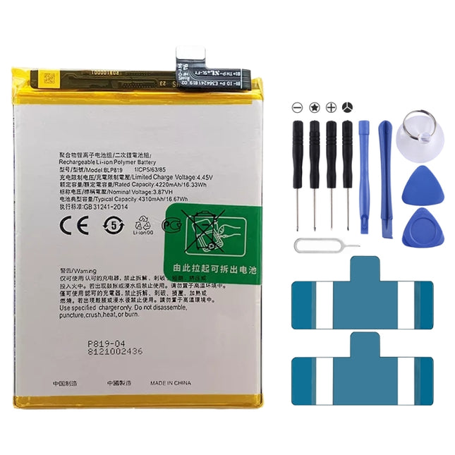 BLP819 4310 mAh Li-Polymer Battery Replacement For OPPO Reno5 4G/Reno5 Z/Reno5 Lite-garmade.com