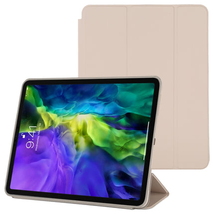 For iPad Pro 11 2022 / 2021 / 2020 3-fold Horizontal Flip Smart Leather Tablet Case with Sleep / Wake-up Function & Holder(Grey)-garmade.com