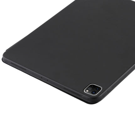 For iPad Pro 11 2022 / 2021 / 2020 3-fold Horizontal Flip Smart Leather Tablet Case with Sleep / Wake-up Function & Holder(Black)-garmade.com