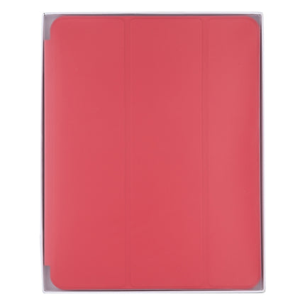 For iPad Pro 12.9 inch (2020/2021) 3-fold Horizontal Flip Smart Leather Tablet Case with Sleep / Wake-up Function & Holder(Red)-garmade.com