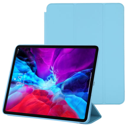 For iPad Pro 12.9 inch (2020/2021) 3-fold Horizontal Flip Smart Leather Tablet Case with Sleep / Wake-up Function & Holder(Blue)-garmade.com