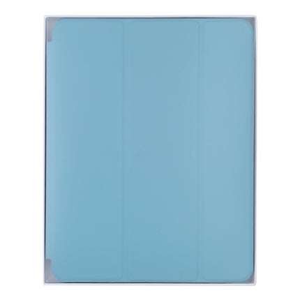 For iPad Pro 12.9 inch (2020/2021) 3-fold Horizontal Flip Smart Leather Tablet Case with Sleep / Wake-up Function & Holder(Blue)-garmade.com