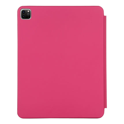 For iPad Pro 12.9 inch (2020/2021) 3-fold Horizontal Flip Smart Leather Tablet Case with Sleep / Wake-up Function & Holder(Rose Red)-garmade.com