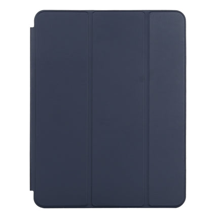 For iPad Pro 12.9 inch (2020/2021) 3-fold Horizontal Flip Smart Leather Tablet Case with Sleep / Wake-up Function & Holder(Dark Blue)-garmade.com