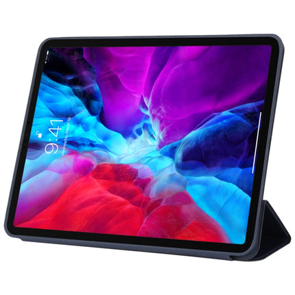 For iPad Pro 12.9 inch (2020/2021) 3-fold Horizontal Flip Smart Leather Tablet Case with Sleep / Wake-up Function & Holder(Dark Blue)-garmade.com