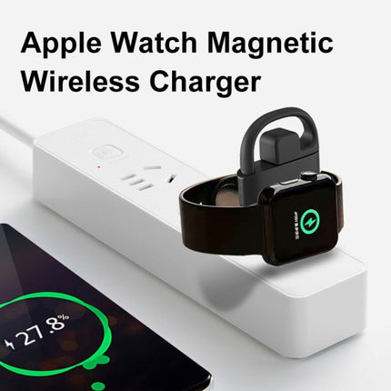 T09-A Dual USB Portable Wireless Smart Watch Charger for Apple Watch Series(White)-garmade.com