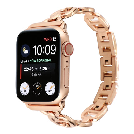 Steel Watch Band For Apple Watch Ultra 49mm&Watch Ultra 2 49mm / Series 9&8&7 45mm / SE 3&SE 2&6&SE&5&4 44mm / 3&2&1 42mm(Rose Gold)-garmade.com