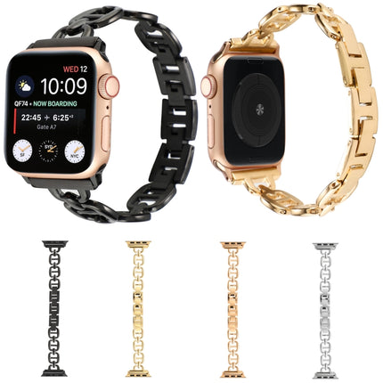 Steel Watch Band For Apple Watch Series 9&8&7 41mm / SE 3&SE 2&6&SE&5&4 40mm / 3&2&1 38mm(Gold)-garmade.com