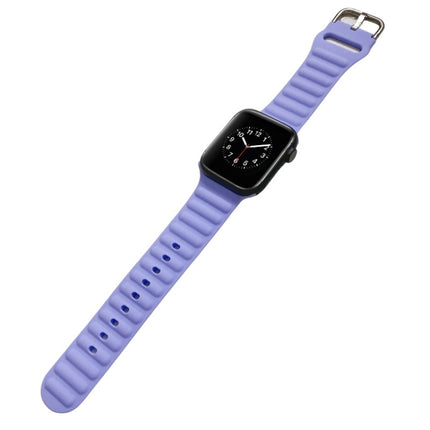 Single Color Silicone Watch Band For Apple Watch Ultra 49mm&Watch Ultra 2 49mm / Series 9&8&7 45mm / SE 3&SE 2&6&SE&5&4 44mm / 3&2&1 42mm(Purple)-garmade.com
