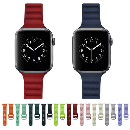 Single Color Silicone Watch Band For Apple Watch Ultra 49mm&Watch Ultra 2 49mm / Series 9&8&7 45mm / SE 3&SE 2&6&SE&5&4 44mm / 3&2&1 42mm(Light Green)-garmade.com
