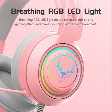 SOYTO SY-G25 Antlers RGB HD Microphone 3D Space Sound Wired Gaming Headset(Purple)-garmade.com