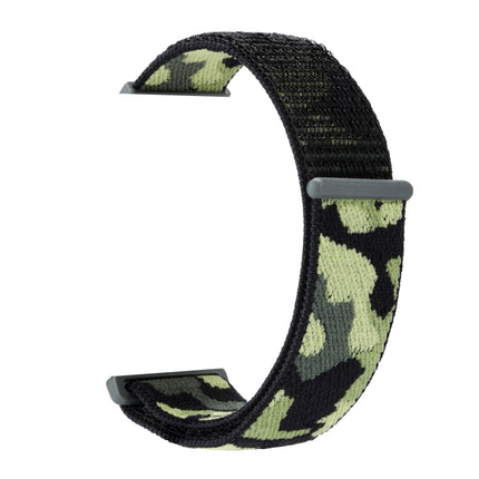 Nylon Loop Watch Band For Apple Watch Ultra 49mm&Watch Ultra 2 49mm / Series 9&8&7 45mm / SE 3&SE 2&6&SE&5&4 44mm / 3&2&1 42mm(Army Green Camouflage)-garmade.com