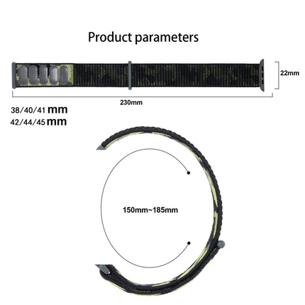 Nylon Loop Watch Band For Apple Watch Ultra 49mm&Watch Ultra 2 49mm / Series 9&8&7 45mm / SE 3&SE 2&6&SE&5&4 44mm / 3&2&1 42mm(Orange Camouflage)-garmade.com