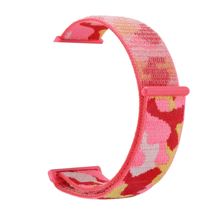 Nylon Loop Watch Band For Apple Watch Series 9&8&7 41mm / SE 3&SE 2&6&SE&5&4 40mm / 3&2&1 38mm(Red Camouflage)-garmade.com