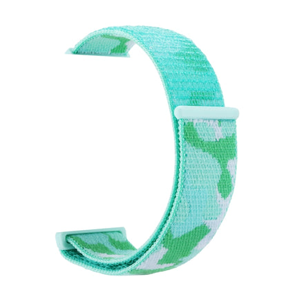 Nylon Loop Watch Band For Apple Watch Series 9&8&7 41mm / SE 3&SE 2&6&SE&5&4 40mm / 3&2&1 38mm(Lime Camouflage)-garmade.com