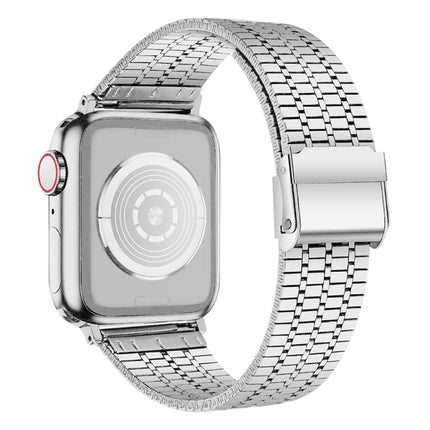 Steel Watch Band For Apple Watch Ultra 49mm&Watch Ultra 2 49mm / Series 9&8&7 45mm / SE 3&SE 2&6&SE&5&4 44mm / 3&2&1 42mm(Silver and Rose Gold)-garmade.com
