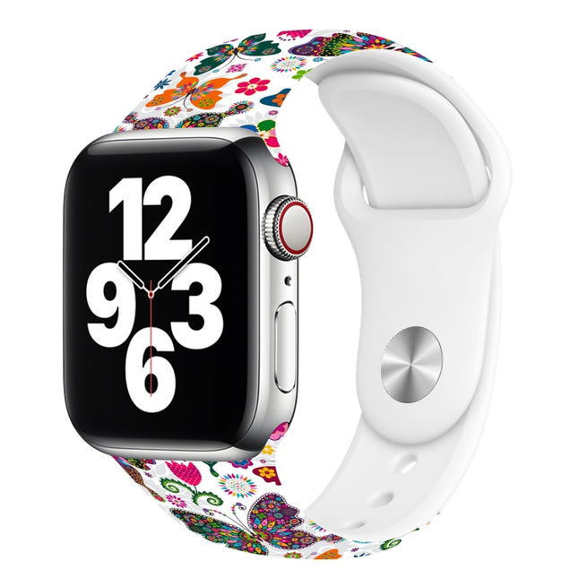 Single Nail Printing Watch Band For Apple Watch Ultra 49mm&Watch Ultra 2 49mm / Series 9&8&7 45mm / SE 3&SE 2&6&SE&5&4 44mm / 3&2&1 42mm(A29)-garmade.com