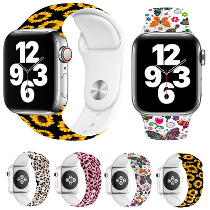 Single Nail Printing Watch Band For Apple Watch Series 9&8&7 41mm / SE 3&SE 2&6&SE&5&4 40mm / 3&2&1 38mm(A34)-garmade.com