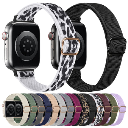 Small Waist Nylon Watch Band For Apple Watch Series 9&8&7 41mm / SE 3&SE 2&6&SE&5&4 40mm / 3&2&1 38mm(Purple)-garmade.com