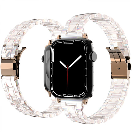 Electroplated Acrylic Watch Band For Apple Watch Ultra 49mm&Watch Ultra 2 49mm / Series 9&8&7 45mm / SE 3&SE 2&6&SE&5&4 44mm / 3&2&1 42mm(Symphony)-garmade.com