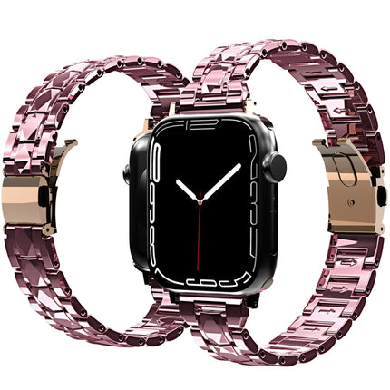 Electroplated Acrylic Watch Band For Apple Watch Ultra 49mm&Watch Ultra 2 49mm / Series 9&8&7 45mm / SE 3&SE 2&6&SE&5&4 44mm / 3&2&1 42mm(Pink)-garmade.com