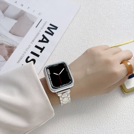 Electroplated Acrylic Watch Band For Apple Watch Ultra 49mm&Watch Ultra 2 49mm / Series 9&8&7 45mm / SE 3&SE 2&6&SE&5&4 44mm / 3&2&1 42mm(Silver)-garmade.com
