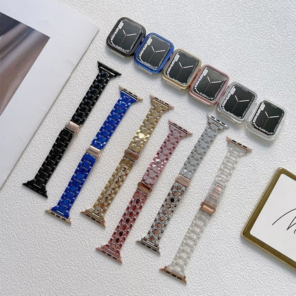 Electroplated Acrylic Watch Band For Apple Watch Ultra 49mm&Watch Ultra 2 49mm / Series 9&8&7 45mm / SE 3&SE 2&6&SE&5&4 44mm / 3&2&1 42mm(Black)-garmade.com